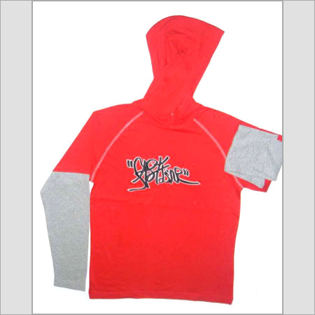 लेडीज़ हूडेड टी-शर्ट