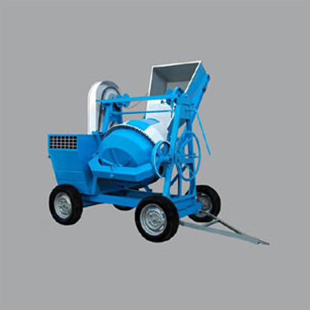Mechanical Hopper Concrete Mixer - 200 Lts Capacity, Portable Electric Power , Finished in Blue Paint