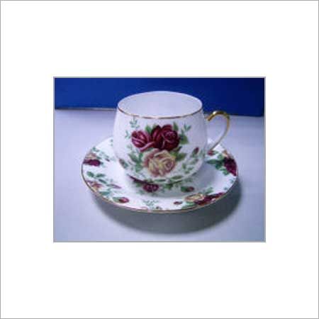 Porcelain Coffee Cup and Saucer