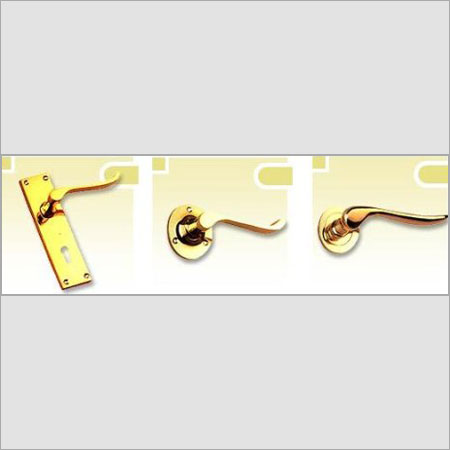 Brass Door Lever Handles Size: Customized