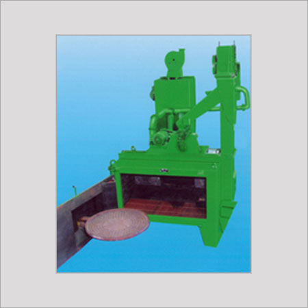 Swing Table Type Shot Blasting Machine - Universal Design for Heavy Components, Table Sizes 30", 48", 72", 96" | Manual or Lifting Mechanism, Top-Side Shot Flow