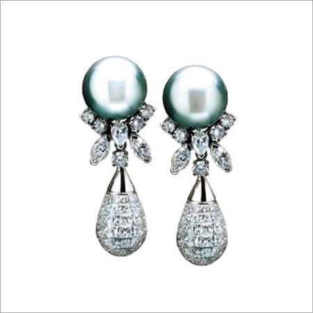 डिजाइनर पॉलिश डायमंड इयररिंग्स