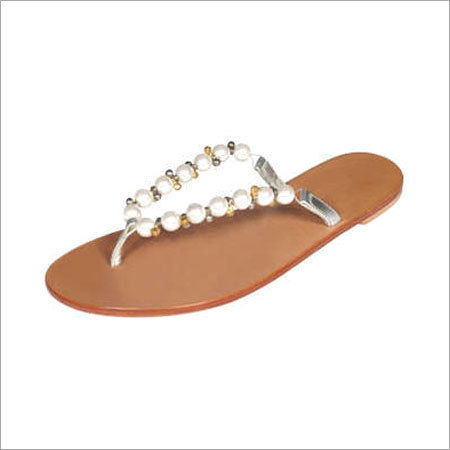 Ladies Beaded Flat Sandals