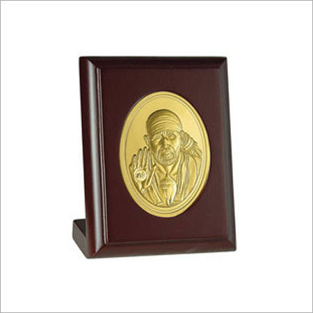 Indian Gold Plated Sai Baba Photo Frame