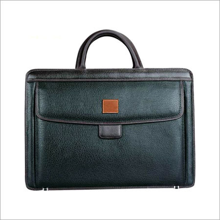 Mens Black Office Leather Briefcase