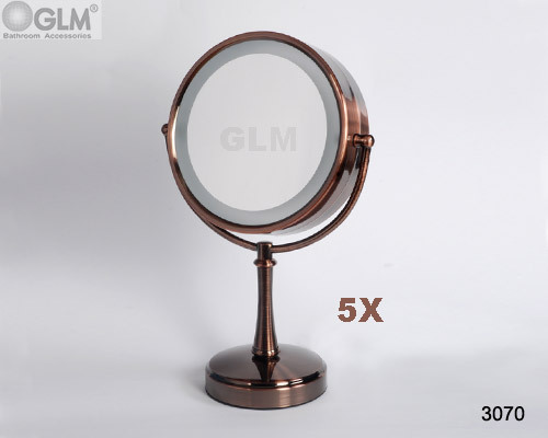 राउंड वैनिटी स्टील कॉस्मेटिक मिरर