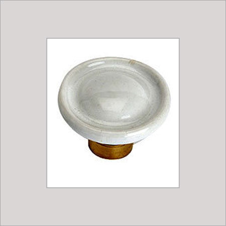 Plain White Ceramic Door Knob Size: 60Mm