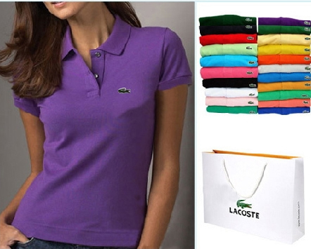 Womens Pink Polo T-Shirt