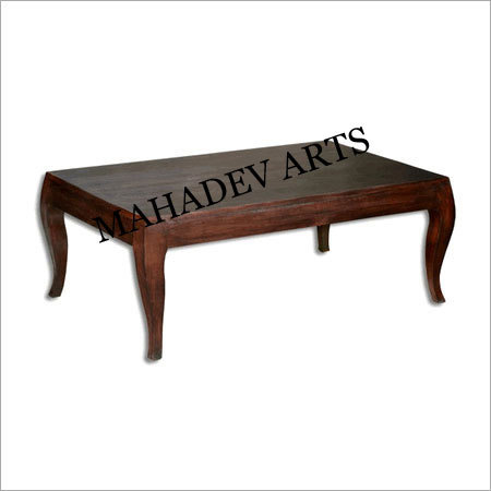 हस्तनिर्मित सरल लकड़ी की कॉफी टेबल