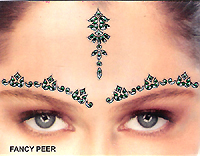 डिजाइनर अस्थायी चेहरा टैटू