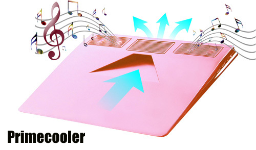 2.0 स्टीरियो स्पीकर के साथ गुलाबी Usb लैपटॉप कूलर पैड