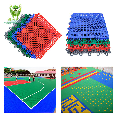 Badminton Court Flooring - Color: Red / Yellow / Green / Blue / Black / White / Grey