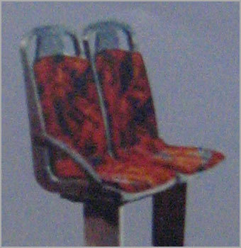 आर्म रेस्ट के साथ बस सीटें