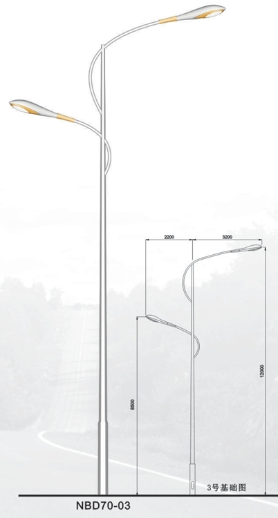 अनुकूलन योग्य आउटडोर स्ट्रीट लाइटिंग पोल