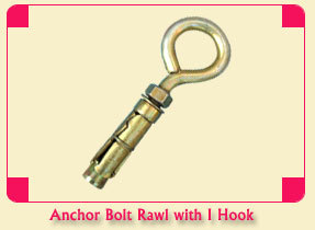 एंकर बोल्ट रॉल आई हुक के साथ उपयोग: फिटिंग/फिक्सिंग