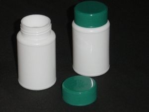 Cylindrical White Plastic Container