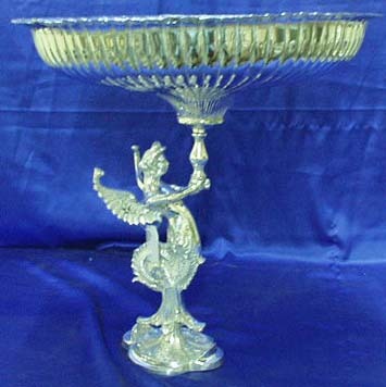 सिल्वर प्लेटेड/निकल प्लेटेड फ्रूट स्टैंड सेंटर पीस