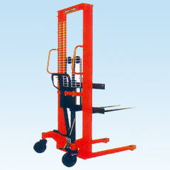 Hydraulic Hand Lift Stacker - Welded Steel Frame, User-Friendly Mobile Design | 100% Leak Proof Hydraulic System, Adjustable Lifting Forks, Dual Operation Options
