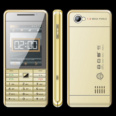 Analog Thin TV Mobile Phone - Plastic Build, 108mm x 49mm x 10.8mm | Dual 2.0MP Cameras, WAP Browser Support, 240 Months Talktime, Bluetooth 2.0