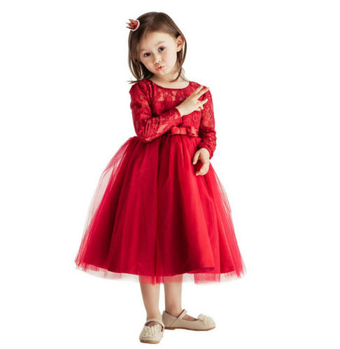 38 Years Old Satin Flower girl Party Dress Kids Frock Birthday Clothing  L5070