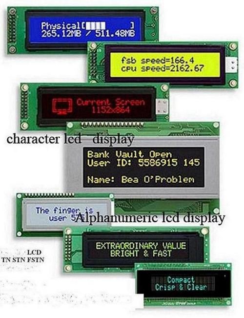 Monochromeric Alphanumeric Lcd Module Size: Various Sizes Available