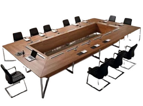 Wooden Rectangular Modular Office Conference Table