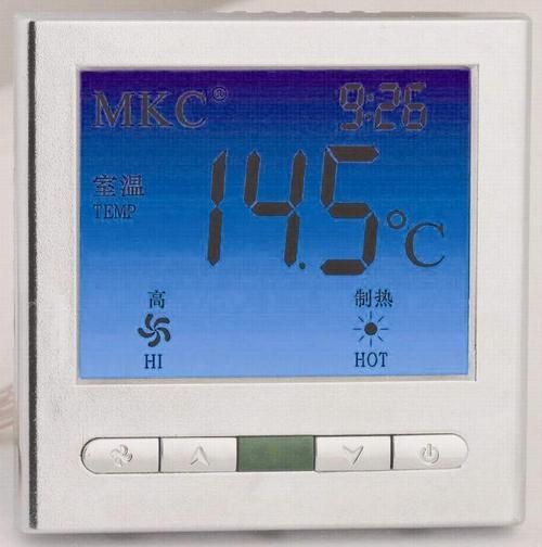 Abs Flame Retardant Lcd Round Screen Display Thermostat