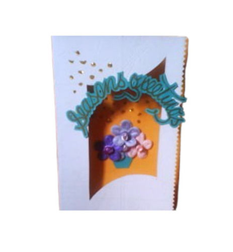 Rectangulare Eco-friendly Paper Printed Designer Handmade Greeting Cards