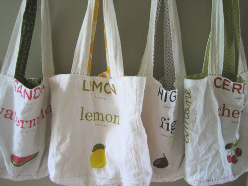 Multicolor Fabric Printed Shopping Bags