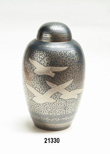 Bird Going Home Brass Cremation Urn