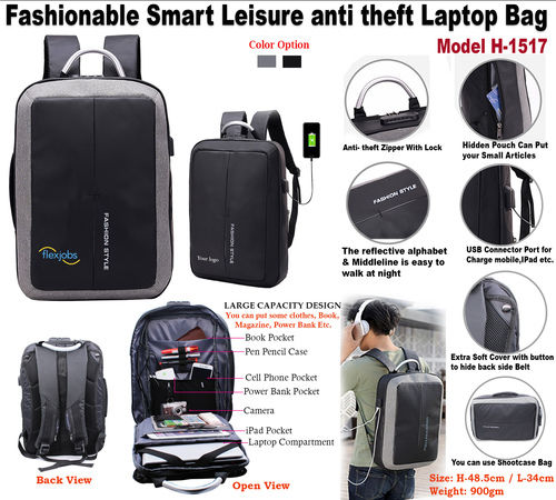 Fashionable Smart Leisure Anti Theft Laptop Bag