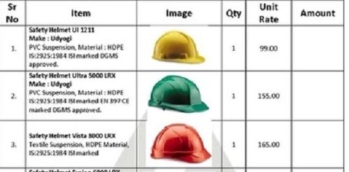 Comes In Various Colors Anti Crack Plastic Safety Helmet