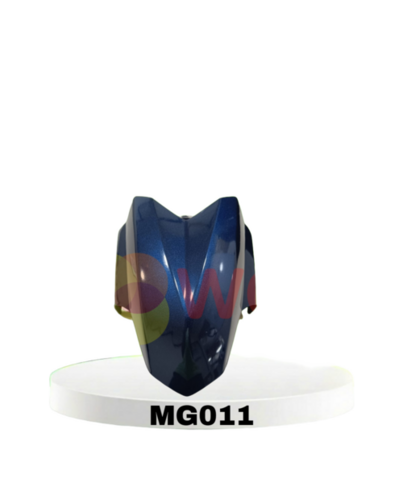 White Blue Painted E-Scooty Front Mudguard - Finish: Polished