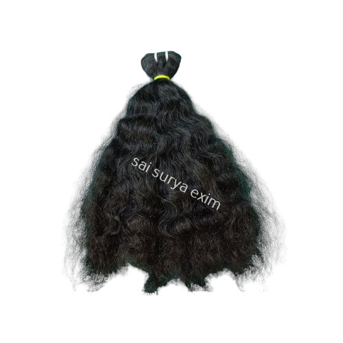 Indian 100% Unprocessed Natural Curly Human Hair With 2 Years Of Warranty