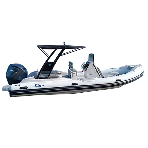 Inflatable RIB Boat - 6.6m Length, 8.9ft Width, 12-Person Capacity | Outboard Engine, Fiberglass Hull, 1664kg Max Loading