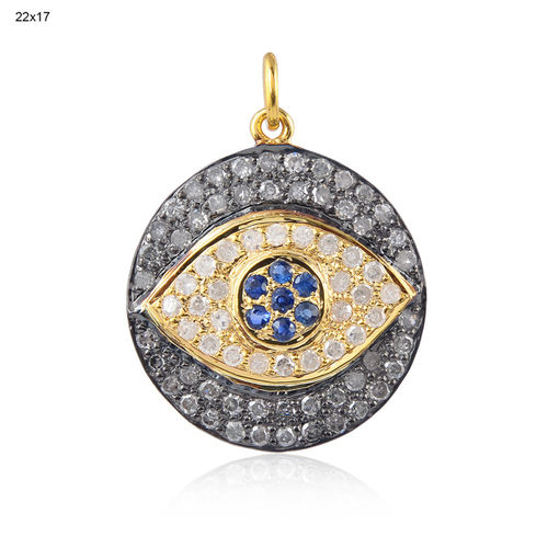 Pave Diamond Evil Eye Pendant