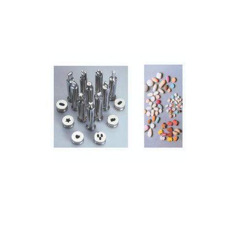 Tablet Dies And Punches - High-Quality Steel, Silver Finish, Precision Manufacturing for Uniform Tablet Size | Versatile Compatibility, Easy-to-Clean, Customizable Options for Efficient Production