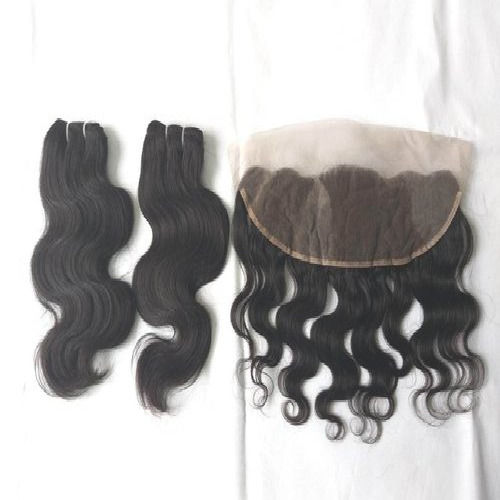 Tangle Free Natural Color Indian Body Wave Frontal Hair Length: 10-28 Inch (In)