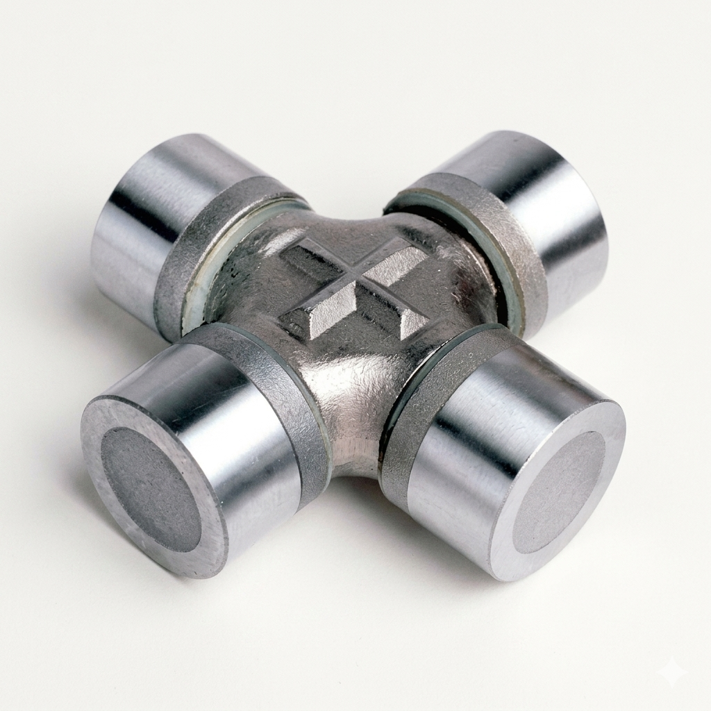 Volvo Universal Joint Cross - Steel, Variable Dimensions, Gray | Needle Roller Bearing, Driveshaft Coupling, Smooth Operation, Precise Fit