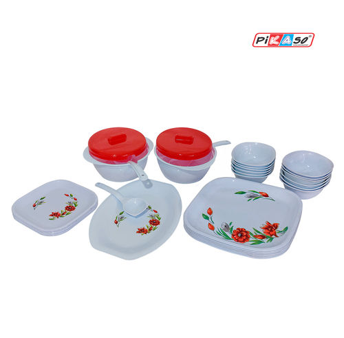 Plastic Printed Dinner Set 32 Piece