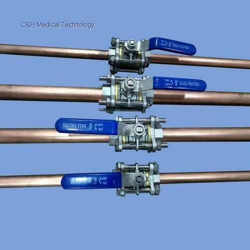 3-Pcs Type Line Valve With Copper Pipe For Medical Gases Ward Furniture