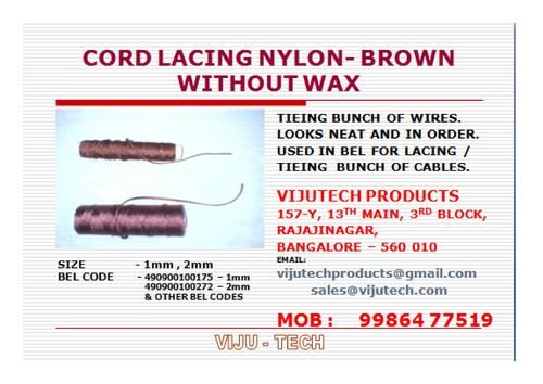 Cord Lacing Nylon - Brown without Wax