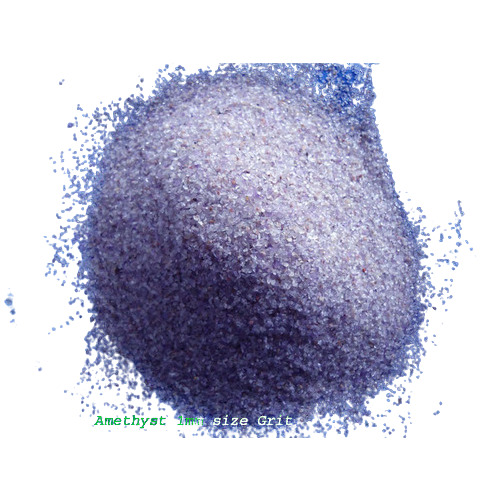 Premium Amethyst Stone Crushed Fine Mesh Grit 1-3 Mm Purple Blue Colot Gems Tone Grit - Application: Industrial