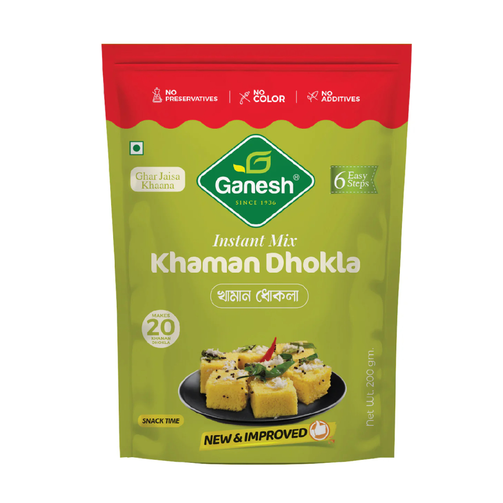 Khaman Dhokla Instant Mix - Premium Quality Blend | Perfectly Fluffy, Quick & Easy Preparation