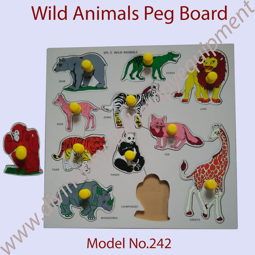 Wild Animals Peg Board