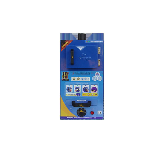 Blue Easy To Operate Fully Automatic Sanitary Napkin Disposal Machine