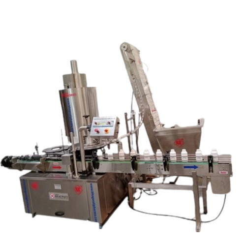 Rotary Bottle Capping Machine - Stainless Steel, Automatic, +/-0.5 mm Accuracy | High Performance, Corrosion Resistant, Electrical Driven