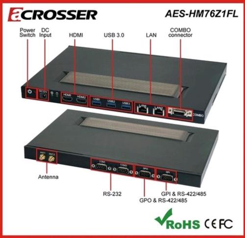 AES-HM76Z1 Fanless and Ultra Slim Intel HM76 Embedded System