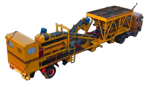 Portable Wet Mix Plant - Steel, Variable Dimensions, Yellow | Portable, Efficient, Precise Feeding, Improved Production, Electric Powered