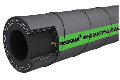 Rubber Hose for Sand Blasting - Extra Thick Seamless Rubber Lining Exceeds IS:5894 | Abrasion Resistant Weather Resistant Synthetic Yarn Reinforcement -40Â°C to +70Â°C